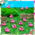 HFAYDZSW 100Pcs Mini Resin Flamingo Figurines – Cake Topper & DIY Decor Set