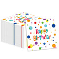 HFBOBP 50Pcs Happy Birthday Napkins – Colorful Dots 13x13 Inches, Disposable Party Supplies