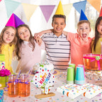 HFBOBP 50PCS Happy Birthday Paper Napkins – 13 x 13 Inches, Colorful Dots, Disposable Party Decor