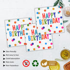 HFBOBP 50Pcs Birthday Plates & Napkins Set — Colorful Dots 7in Dessert Plates