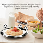 HFBOBP 50PCS Soccer Plates & Napkins Party Decorations – 7-inch Disposable Tableware Set