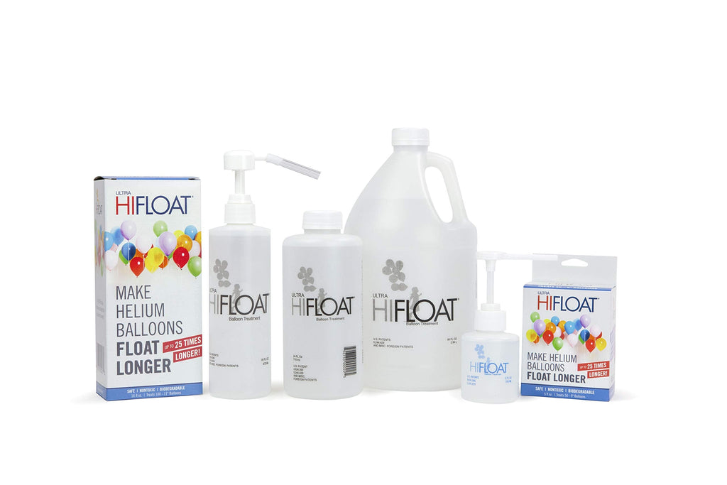 Hi-Float Ultra Hi-Float for Balloons - 5oz with Pump | Prolong Balloon Float Time