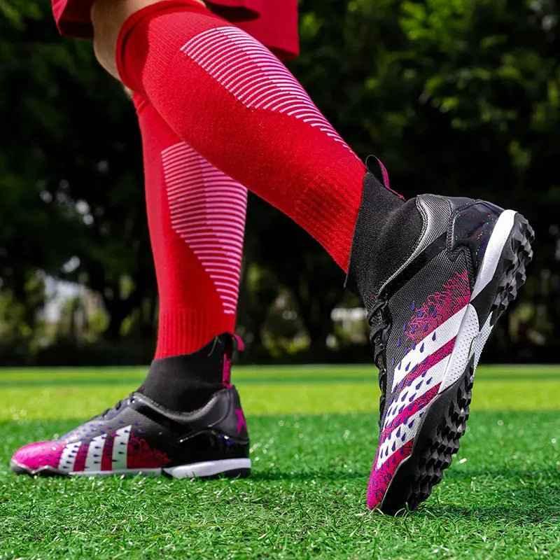 High Ankle Football Boots — Men's Indoor Soccer Shoes