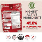 Organic Mushroom Powder Extract – 10-Mushroom Superfood Blend (14x Stronger) – 60g | USDA Immunity Booster