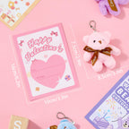 HIKISS 28-Pack Valentine Cards with Mini Plush Bears – Classroom Gifts & Party Favors