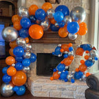 HILAVO 60pcs Blue & Orange Balloons - 12in Confetti Balloons for Space Theme Parties