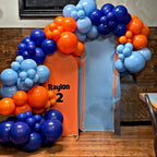 HILAVO 60pcs Blue & Orange Balloons - 12in Confetti Balloons for Space Theme Parties