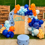 HILAVO 60pcs Blue & Orange Balloons - 12in Confetti Balloons for Space Theme Parties