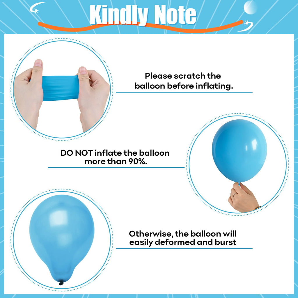 HILAVO 60pcs Blue & Orange Balloons - 12in Confetti Balloons for Space Theme Parties