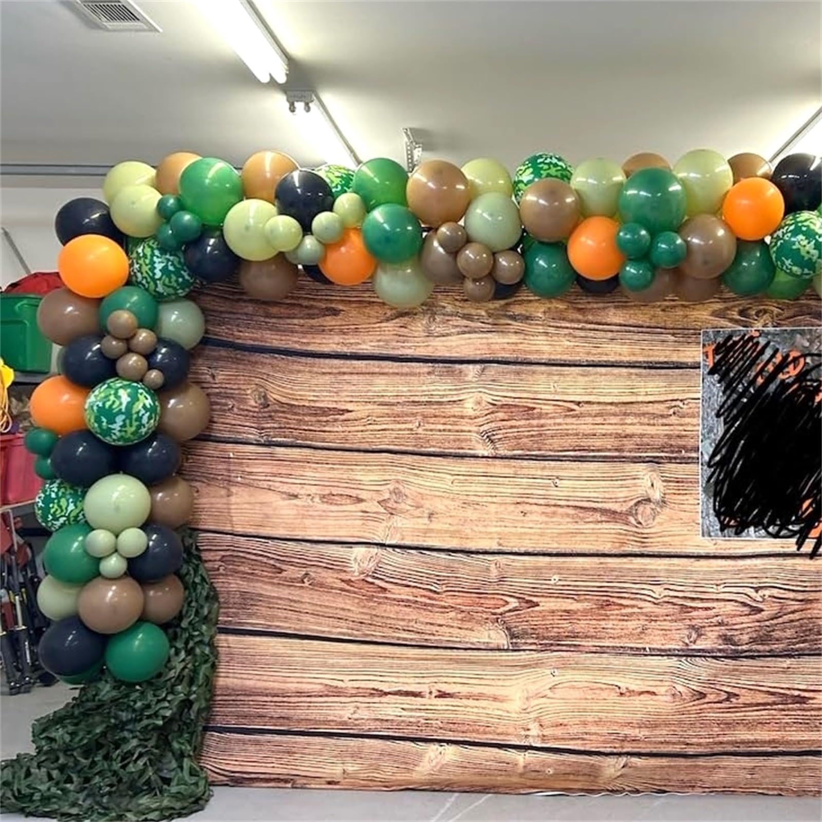 HILAVO Green & Brown Army Balloons Set — 12in Camouflage Latex Decor
