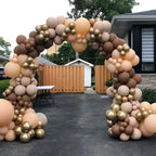 HILAVO Brown Gold Balloons - 12-Inch Double-Stuffed Brown Gold & Cream Beige Set for Neutral Baby Shower, Boho Wedding & Birthday Party