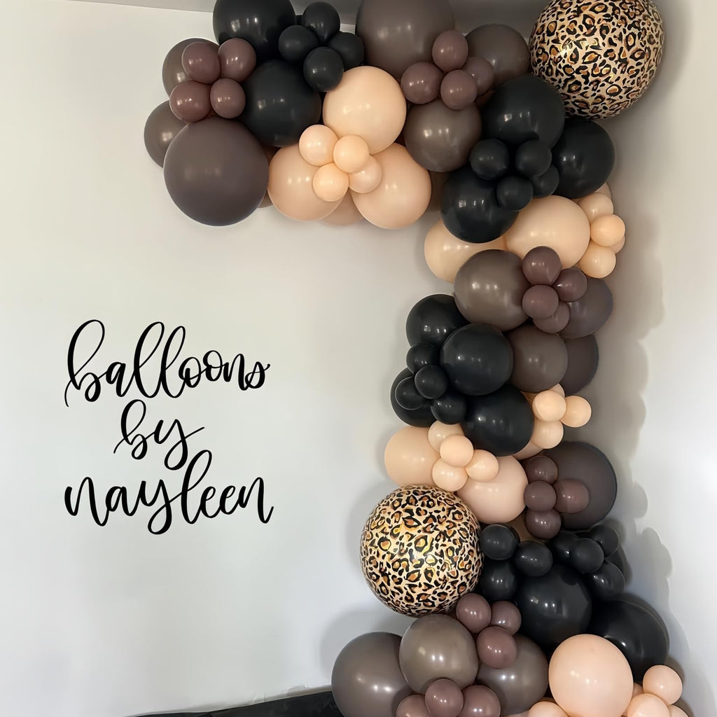 HILAVO Cheetah Print Balloons – Leopard Latex Balloons for Jungle Safari Parties (12in, 6 Pack)