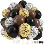 HILAVO Cheetah Print Balloons – Leopard Latex Balloons for Jungle Safari Parties (12in, 6 Pack)