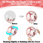 HILAVO Dusty Pink Balloon Set – 60Pcs 12 Inch Latex Balloons with Rose Gold Confetti