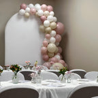 HILAVO Dusty Pink & Gold Balloons Set – 60pc Boho Latex Party Decor