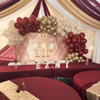 HILAVO Burgundy and Gold Balloons – 60Pcs Latex Balloon Set for Birthday, Wedding, Graduation, Bridal Shower