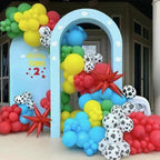 HILAVO Toy Inspired Story Balloons – 12in Cow Print Sky Blue Cloud Balloons for Kids