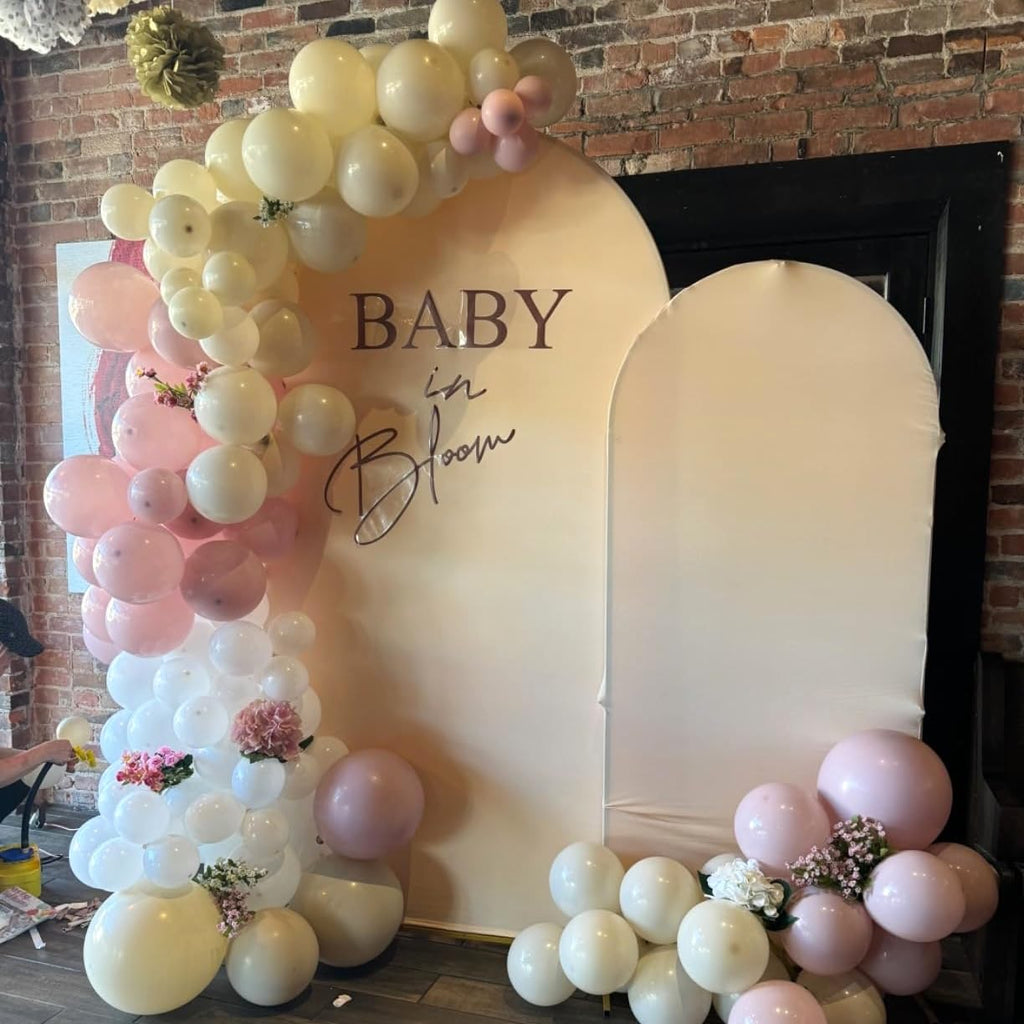 HILAVO Dusty Pink & Gold Balloons Set – 60pc Boho Latex Party Decor