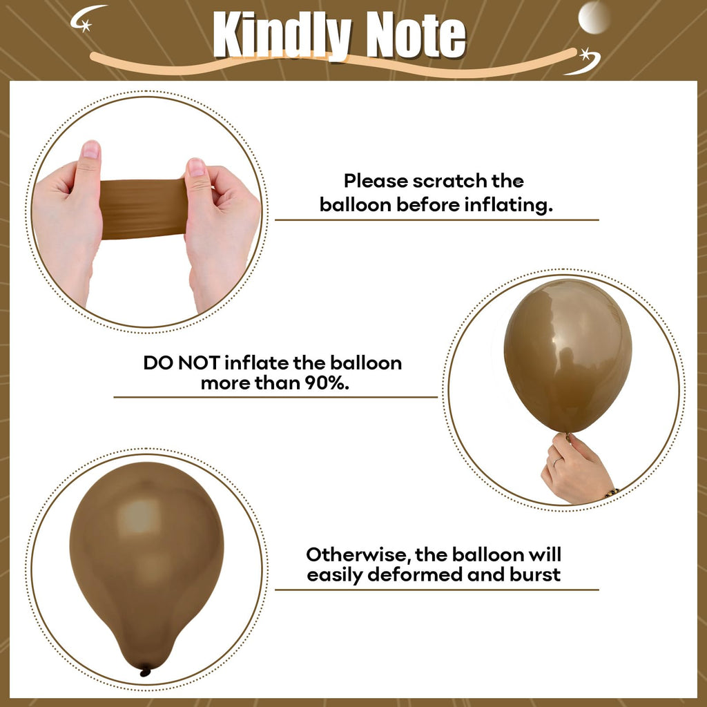 HILAVO Brown Gold Balloons - 12-Inch Double-Stuffed Brown Gold & Cream Beige Set for Neutral Baby Shower, Boho Wedding & Birthday Party