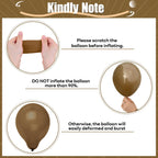 HILAVO Brown Gold Balloons - 12-Inch Double-Stuffed Brown Gold & Cream Beige Set for Neutral Baby Shower, Boho Wedding & Birthday Party