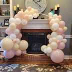 HILAVO Dusty Pink & Gold Balloons Set – 60pc Boho Latex Party Decor
