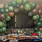 HILAVO Green & Brown Army Balloons Set — 12in Camouflage Latex Decor