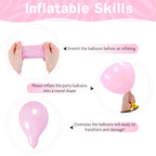HILAVO Sage Green Pink Balloons 12in 389 Ivory & Gold Latex Party Decor