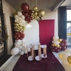 HILAVO Burgundy and Gold Balloons – 60Pcs Latex Balloon Set for Birthday, Wedding, Graduation, Bridal Shower