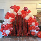Hilavo Red Balloons Set – 35pcs, 12-inch, Metallic & Confetti for Weddings & Parties