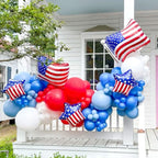 HILAVO 60-Pack Red Blue White Balloons - 12in Navy, Light Blue & White for Baseball & Patriotic Parties