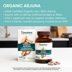 Himalaya Organic Arjuna - Blood Pressure Support, 700mg, 60 Count (Pack of 2)