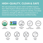 Himalaya Organic Psyllium Whole Husk – 2-Pack, 56 Tbsp, Unflavored, USDA Organic, Non-GMO Fiber Supplement