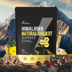 Himalayan Shilajit Gummies with Ashwagandha & Gokshura | 85+ Trace Minerals & Fulvic Acid | Organic, Non-GMO