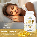 Hinterland Gold Label Hemp Oil Softgels 25mg - Organic USA Grown Hemp, 30 Count