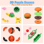 Hinzer 150-Pack Animal Erasers – 3D Puzzle Erasers for Kids, Classroom Rewards & Party Favors