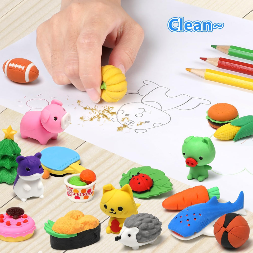Hinzer 150-Pack Animal Erasers – 3D Puzzle Erasers for Kids, Classroom Rewards & Party Favors