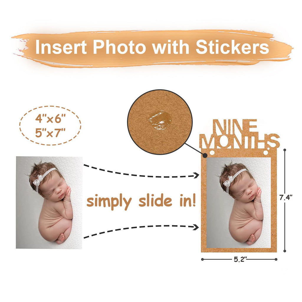HiParty 1st Birthday Photo Banner Kit: Milestone Frames (Newborn–12 Months) + ONE Banner