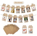 HiParty 1st Birthday Photo Banner for Baby — Milestone Garland from Newborn to 12 Months (Kraft)