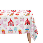HIPVVILD Circus Carnival Theme Tablecloths – 4 Pack, 54 x 108 in
