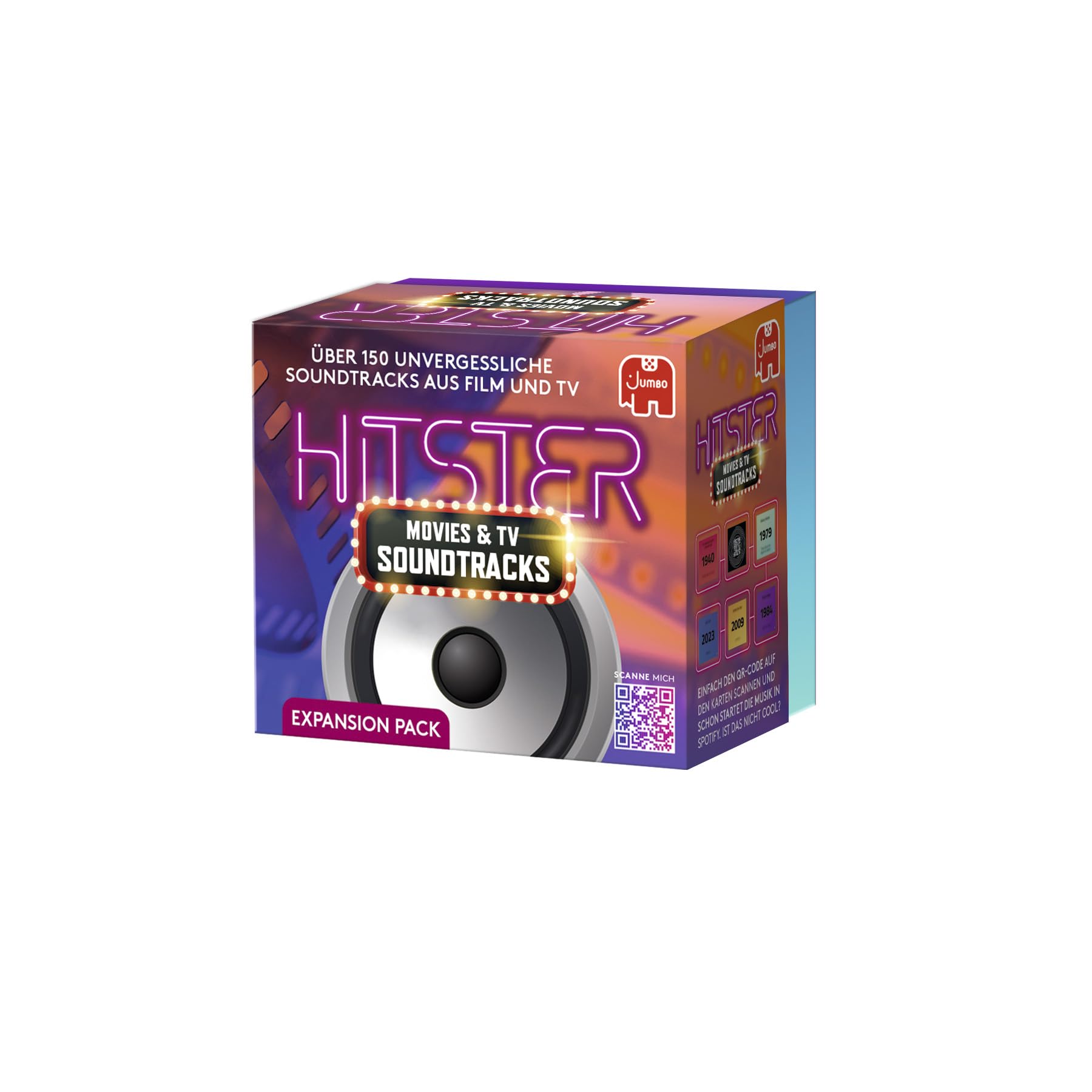 Hitster Film and Series Soundtracks German Expansion - 154 Cards, Party and Family Game (2-10 players)
