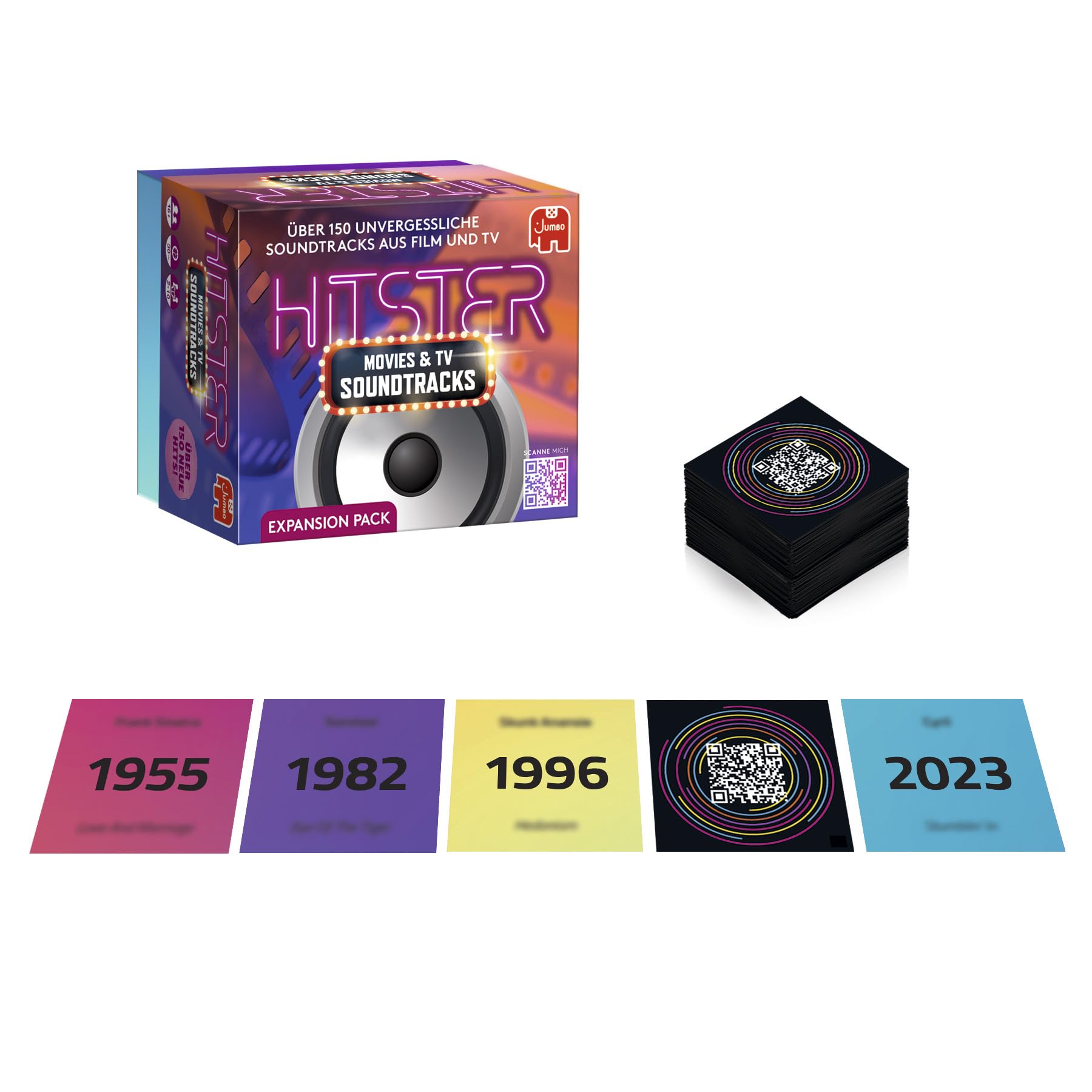 Hitster Film and Series Soundtracks German Expansion - 154 Cards, Party and Family Game (2-10 players)