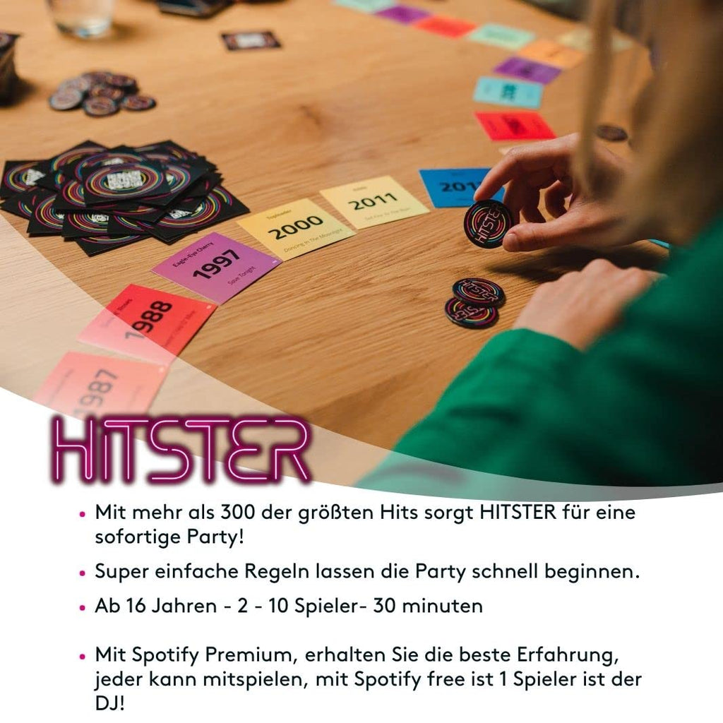Hitster Original: Party & Card Game for Adults and Families | 2–10 Players | 16+ | Spotify App