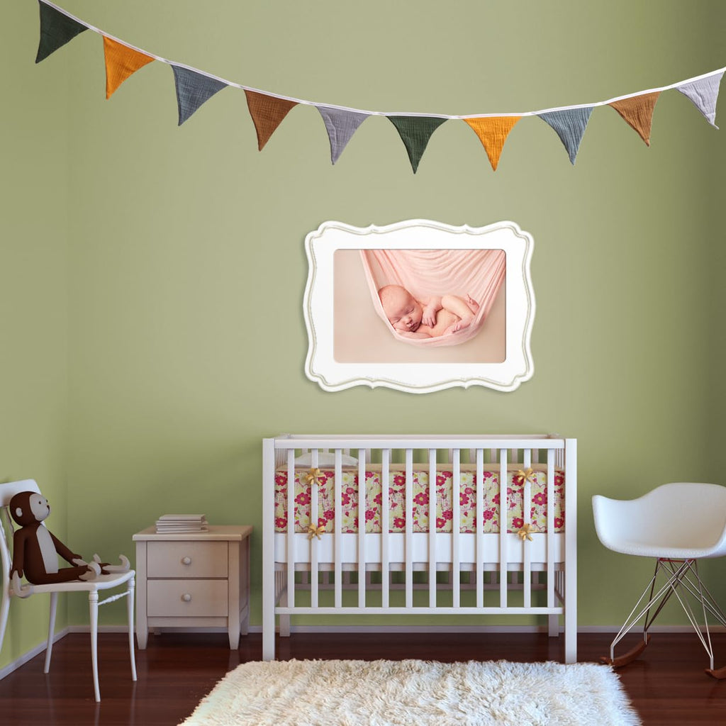 HJKlove Pennant Banner Flags - Sage Green Triangle Nursery Decor