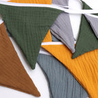 HJKlove Pennant Banner Flags - Sage Green Triangle Nursery Decor