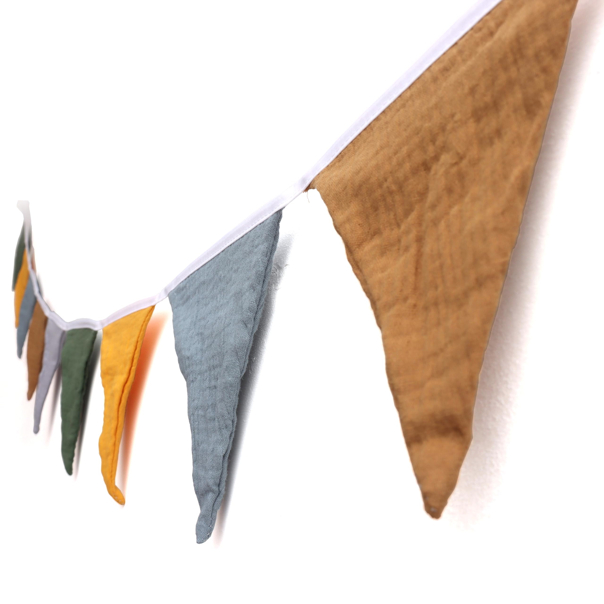 HJKlove Pennant Banner Flags - Sage Green Triangle Nursery Decor