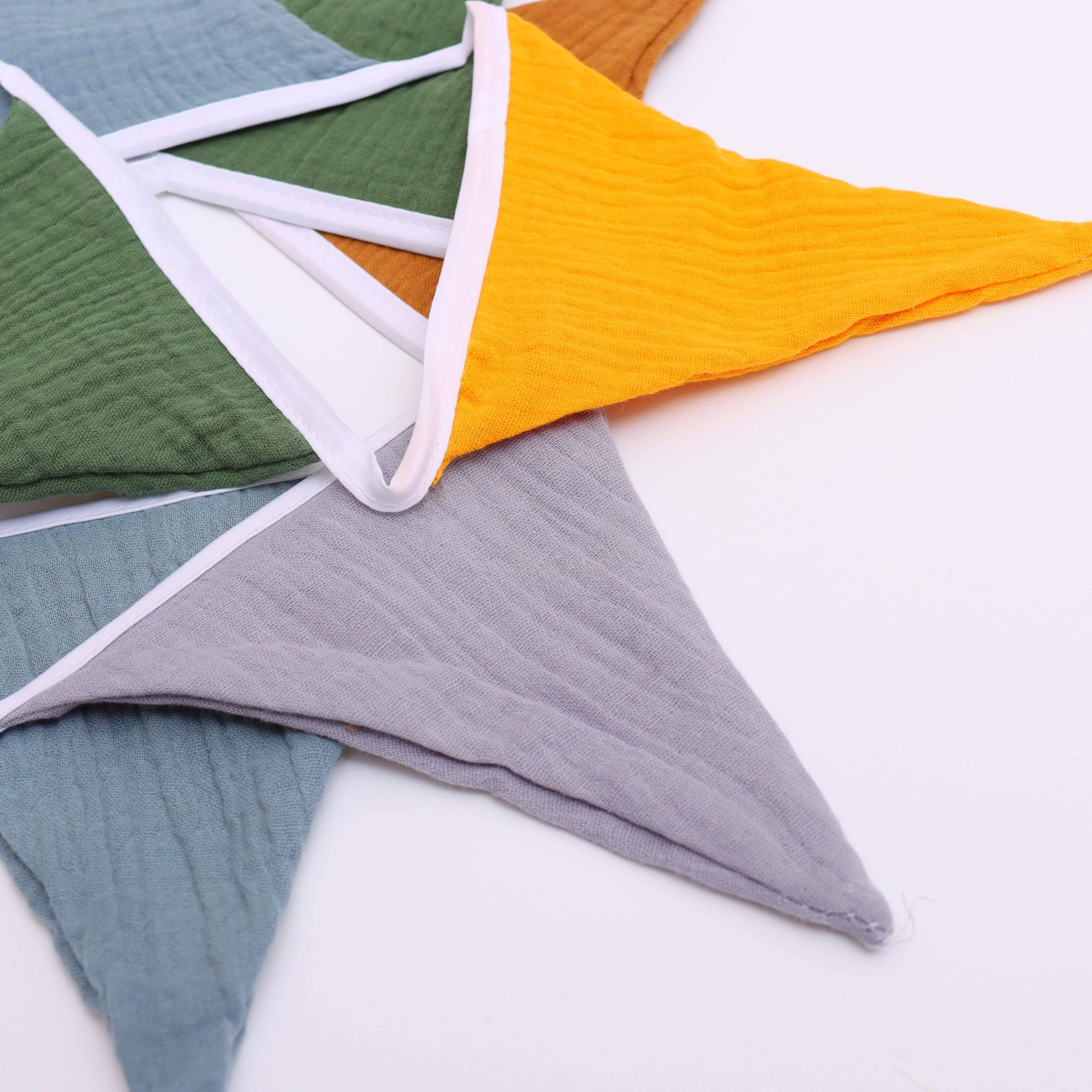 HJKlove Pennant Banner Flags - Sage Green Triangle Nursery Decor