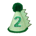 HODIHIWI Dinosaur Birthday Hat – Green Dino Theme Party Accessory for Boys