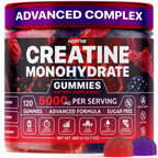 Hofnie Creatine Monohydrate Gummies 5000 mg – Vegan, Sugar-FREE Pre-Workout – Raspberry & Blackberry, 120 Gummies