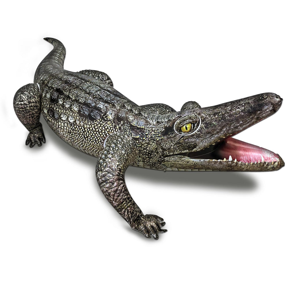 HOHQB 40-Inch Inflatable Alligator – Realistic Pool Decor & Party Toy