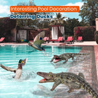 HOHQB 40-Inch Inflatable Alligator – Realistic Pool Decor & Party Toy